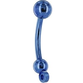 Blue Titanium Anodized ADD ON CHARM Belly Ring by 