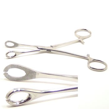 Slotted Tongue Piercing Forceps