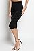 TheMogan Women's Basic Comfort Stretch Cotton Elastic Waist Knee Length Pencil Skirt