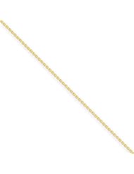 14k Yellow Gold 10in 1.5mm Solid Polished Cable Anklet Chain. Metal Wt- 2.01g