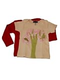 American Apparel 2 Pack - Baby Rib Long Sleeve Lap T-Shirt in Red (size 6-12 months) and Tree Tee - ...