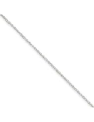 1.1mm, 14 Karat White Gold, Ropa Chain - 20 inch