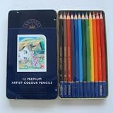 Fantasia Set of 12 Colored Pencils in a Metal Tin ~ Fantasia