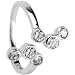 Sterling Silver 925 Cubic Zirconia Bubbles Adjustable Toe Ring