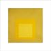 Yellow Climate (homage To Squa By Josef Albers Framed With Black Decor Wood Frame 1.25 Inch Width, 3/4 Inch Depth