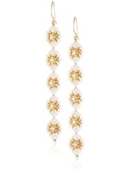 Miguel Ases Long Drop Opalite Earrings