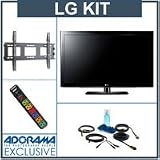 LG 47LD520 47 inch Class 1080p Full HD LCD TV, with Advanced Accessory Kit (2 HDMI Cables, 1 RGB Cable, 1 Audio Cable, Plasma / LCD Clean Kit, Monster 6 Outlet Surge Protection, TV Wall and Ceiling Mount)