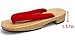 SPJ: Geta Japanese Woman's Traditional Wooden Cute Clogs Red Velvet Straps