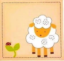 Babies R Us Little Lamb Wall Art,2 Piece,beige,stretched Canvas on Wood,10x10x1