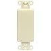 Leviton 80414-I Decora plastic adapter plate, Blank - No hole, with-ears, and two mounting screws. Ivory