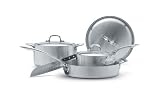 Viking Stainless Steel 6-Piece Cookware Set with Santoku Knife