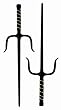 Sai 19.5" Octagon Black (2) - Martial Arts - Sais