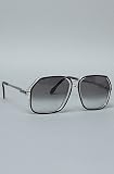 Vintage Eyewear The Cazal 625 Sunglasses in Clear & Black,Sunglasses for Unisex