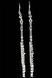 Flute Earrings - Silver