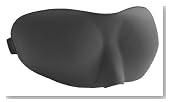 Dream Essentials Sweet Dreams Contoured Sleep Mask with Earplugs and Travel Pouch ~ Black