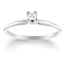 10k Choice of White or Yellow Gold Princess Cut Solitaire Diamond Engagement Ring (1/10 ct, J-K Color, I2-I3 Clarity)