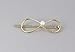 Gold infinity barrette outline shape metal hair clip barrette gold shiny clip