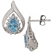 Blue Topaz and Diamond Earrings