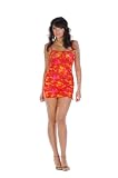 2 PC. Mini dress with spider web print, key hole with satin bow img