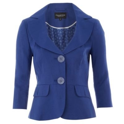 Collection-Royal blue linen suit jacket Thumbnail Image