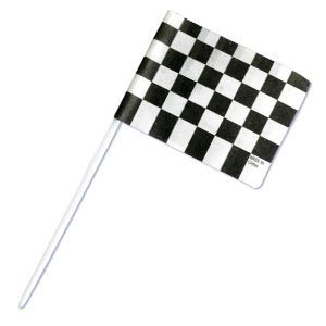 Checkered Flag Racing Cupcake Picks - 24 ct