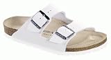 Birkenstock slippers Arizona from Leather in White with a regular insole