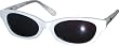 Porn Star Optics TEASER Pearl White Sunglasses with Smoke Polycarbonate Lenses
