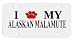 Alaskan Malamute Paw Love Dog Vanity Auto License Plate