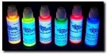 Black Light Paint 2oz Bottles 6 Pack (yellow,red,blue,green,orange,pink)