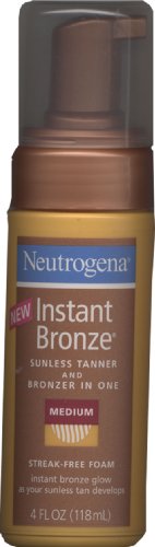 Neutrogena Instant Bronze Sunless Tanner and Bronzer in One Streak-Free Foam 4 oz
