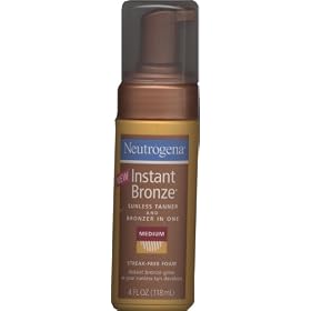 Neutrogena Instant Bronze Sunless Tanner and Bronzer in One  Streak-Free Foam