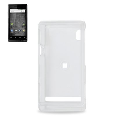 New Fashionable Perfect Fit Hard Protector Skin Cover Cell Phone Case WITH CLIP for Motorola Droid A855 Verizon - CLEAR