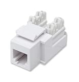 Telephone RJ11/12 Punch-Down Type Keystone Jack, White, Intellinet 502795