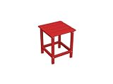 18 Recycled Earth-Friendly Sea Breeze Outdoor Side Table - Candy Apple Red