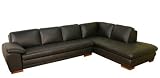 2pcs Sectional Sofa with Right Chaise - Black Leather