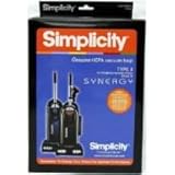 Simplicity Type X HEPA Synergy Vacuum Cleaner Bags 6 Pack