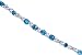 Unique Styling 11.25 carats total weight Oval & Round Cut London Blue Topaz Gemstone Bracelet in Sterling Silver