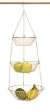 RSVP Copper 3 Tier Hanging Wire Metal Basket Fruit Vegetable Kitchen NEW