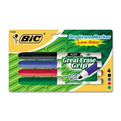 Dry Erase Markers, Fine Point, Non-Toxic BICGDEP41ASST