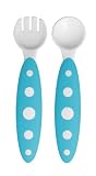 Boon Modware Toddler Utensils, Blue and White