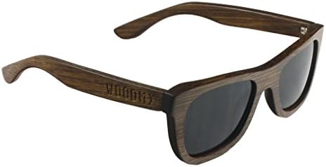 Wood Sunglasses Small Wayfarer Style UV400 Polarized Lenses Bamboo Frame