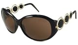 Blenda Fashion Sunglasses: Black-Gold/Brown