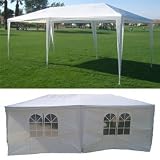 10 x 20 White Party Tent Gazebo Canopy with Sidewalls