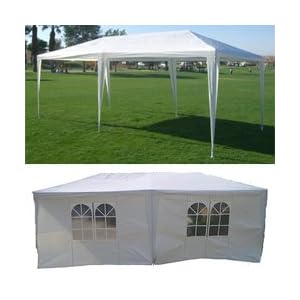 10 x 20 White Party Tent Gazebo Canopy with Sidewalls by 
