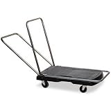 Rubbermaid RCP 4400 Heavy-Duty Triple Dolly Utility, 250lb Capacity (Black)