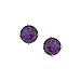 14K Yellow Gold Prong Set 5 MM Natural Amethyst title=
