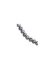 14k 7-7.5mm Black Freshwater Onion Cultured Pearl Necklace