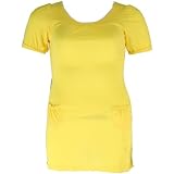 Yellow Short Sleeve Junior Plus Dress/Tunic