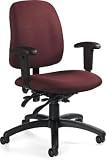 Global Goal Series Low-Back Swivel/Multi-Tilter Chair, Black Imagerie Fabric