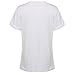 Women's Casual V-Neck Roll Over Short Sleeve Solid Loose T-Shirt Blouse